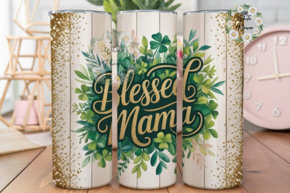 Blessed Mama Clover Tumbler Wrap PNG Review