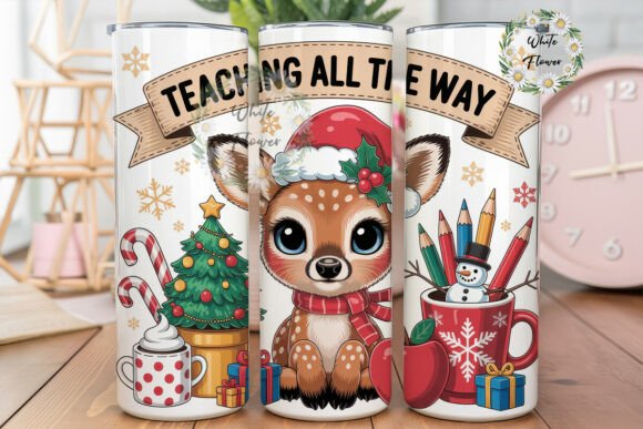 Christmas Deer Teacher 20oz Tumbler Wrap Review