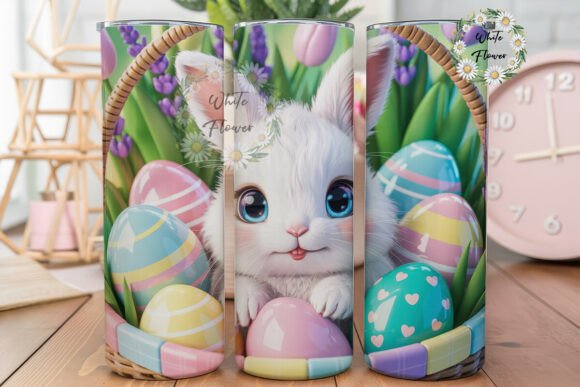Cute Easter Bunny Basket 20oz Tumbler