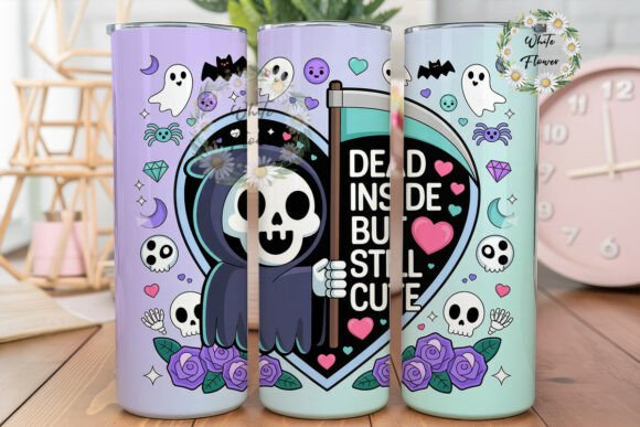 Cute Goth Reaper Pastel 20oz Tumbler Review