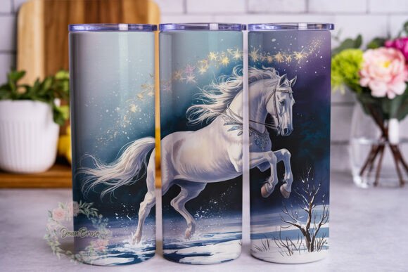 Ethereal Winter Horse 20oz Tumbler Wrap Review