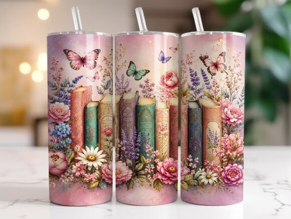 Floral Book Lover Tumbler Wrap Design Review