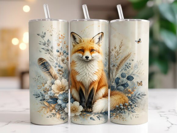 Floral Fox Tumbler Wrap Design Review