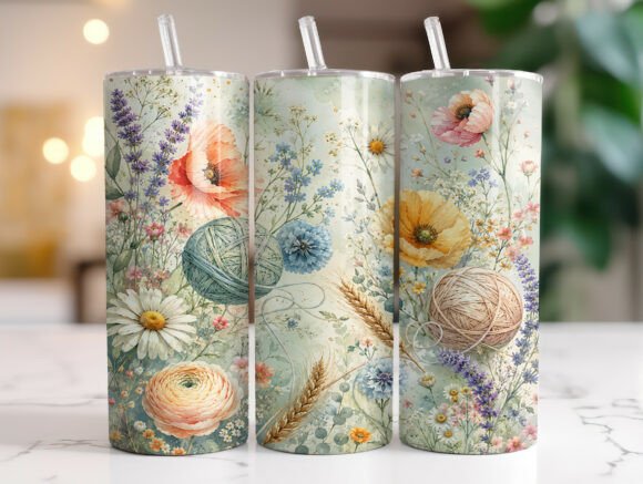 Floral Yarn Tumbler Wrap Sublimation Review