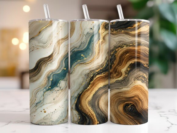 Gold Marble Agate Tumbler Wrap Design Review