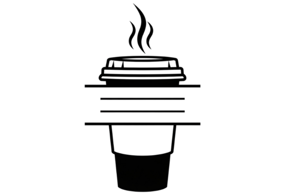 Hot Coffee Cup Split Monogram Design Review
