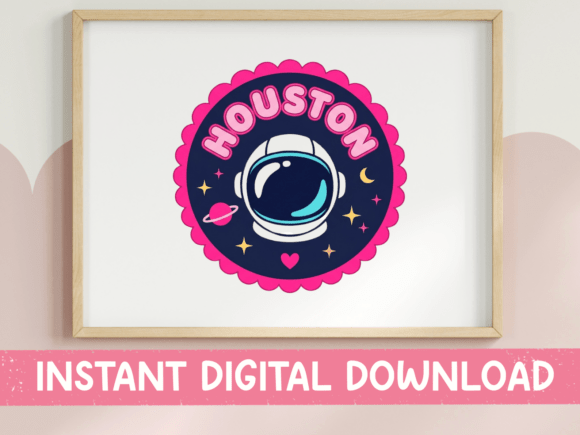 Houston SVG PNG Astronaut Badge Bold Review