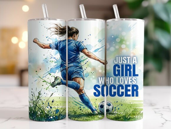 Just a Girl Who Loves Soccer Tumbler PNG Review