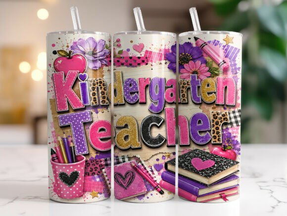 Kindergarten Teacher 20oz Tumbler Wrap Review