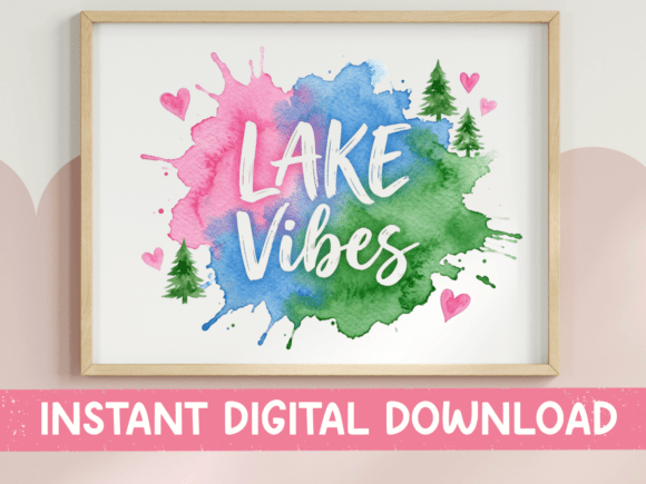 Lake Vibes Watercolor Splash SVG Review