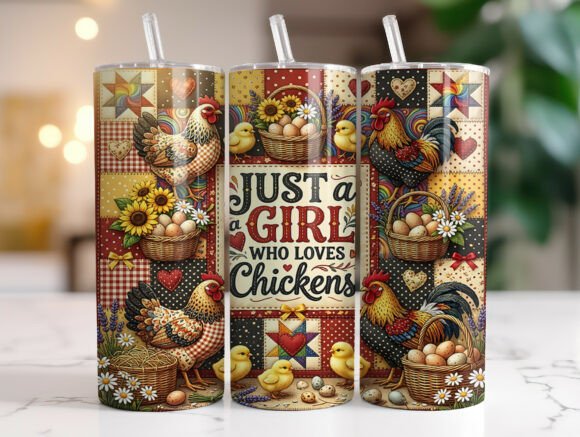 Patchwork Chicken Lover Tumbler Wrap Design Review