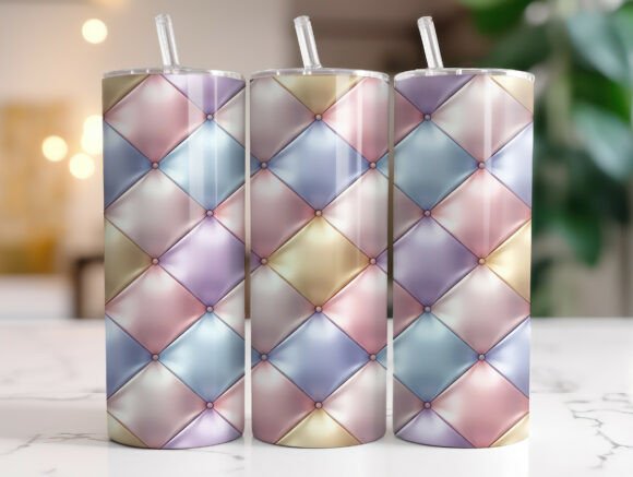 Quilted Pastel Geometric Texture Tumbler Review