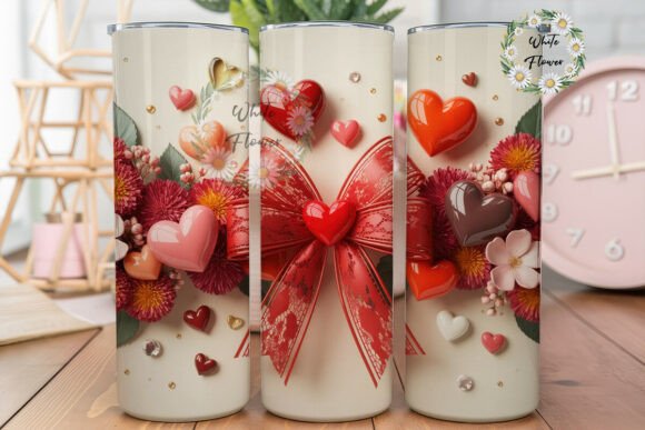 Romantic Red Bow Heart 20oz Tumbler Wrap Review