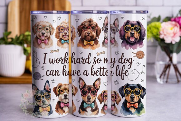 Smart Dogs Watercolor 20oz Tumbler Wrap Review