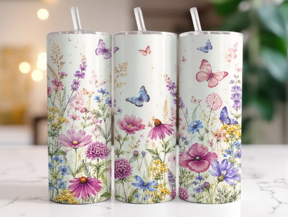 Spring Wildflower Butterfly Tumbler Wrap Review