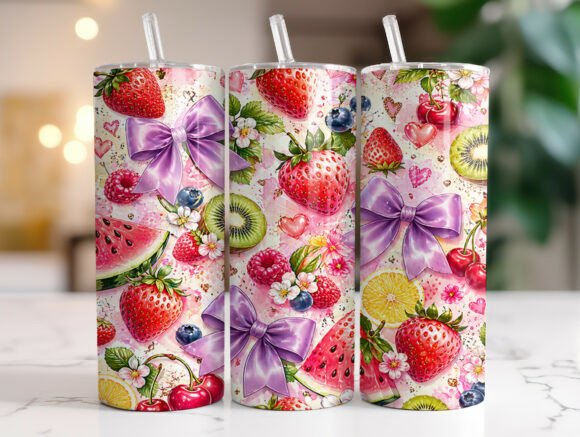 Strawberry Bow Fruit 20oz Tumbler Wrap Review