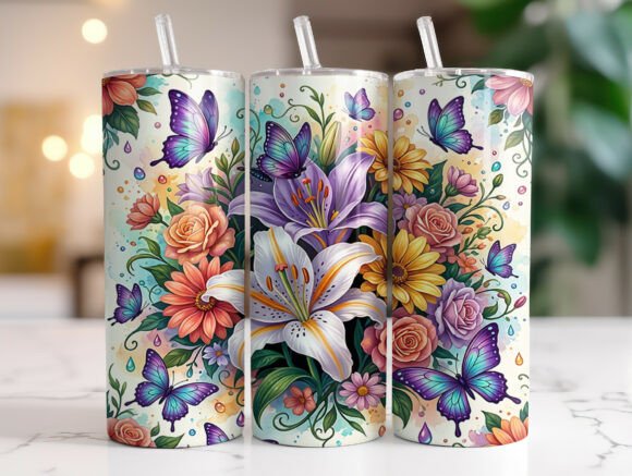 Vibrant Butterfly Floral Tumbler Wrap Review