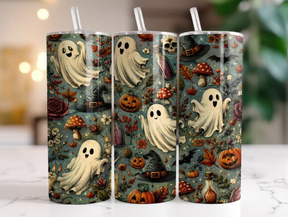Whimsical Halloween Ghosts Tumbler Wrap Review